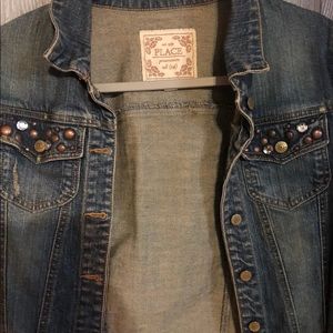 EMBELLISHED JEAN JACKET- size 14 GIRLS